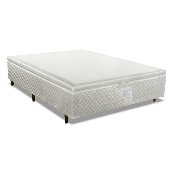 Imagem de Cama Box Baú Universal Casal MH1439 Bordado White (138x188x35) - Herval