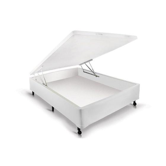 Imagem de Cama Box Baú Universal Viúva Courano White New (128x188x30) - Castor