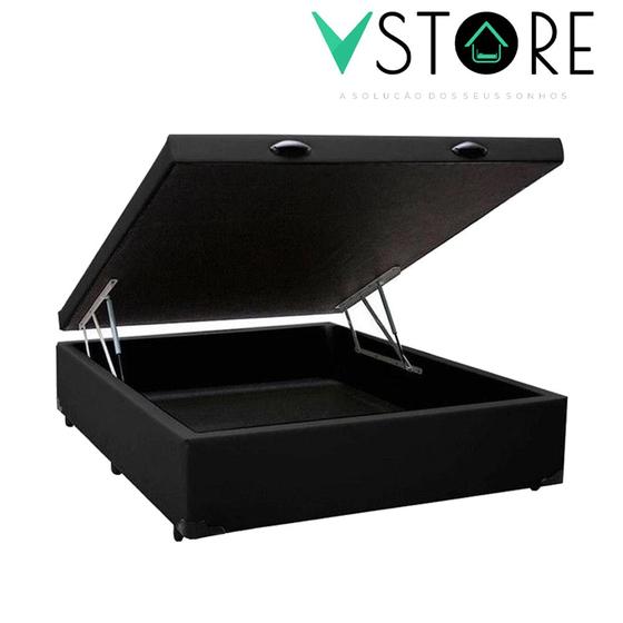 Imagem de Cama Box Baú Viúva Bravus 128x188x38cm Várias Cores - Vstore