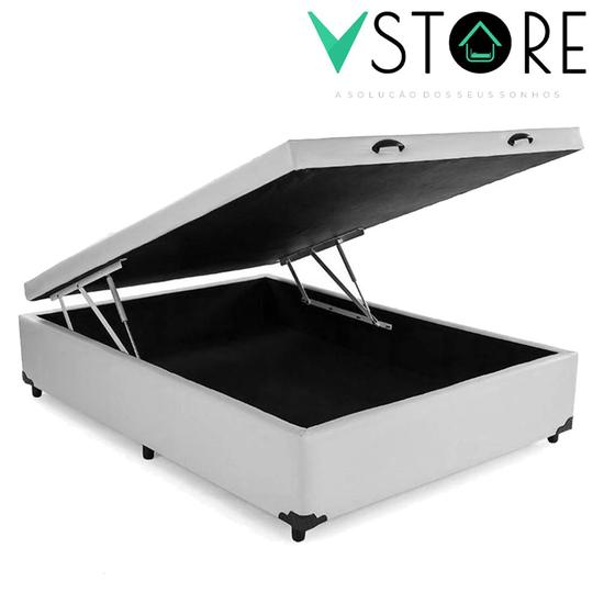 Imagem de Cama Box Baú Viúva Bravus 128x188x38cm Várias Cores - Vstore