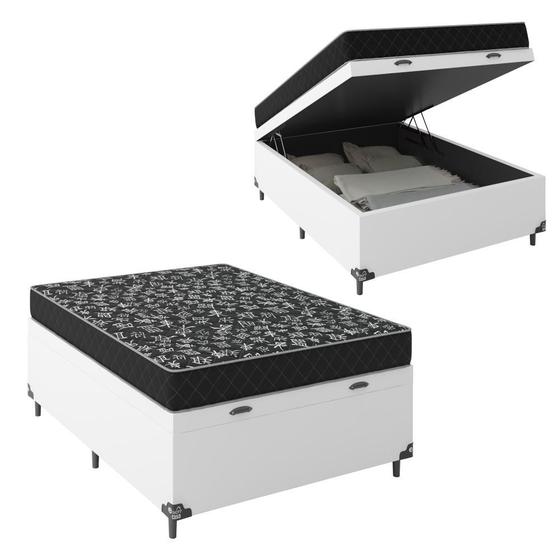Cama Box Baú Viúva + Colchão Espuma D20 - 56x128x188cm - Várias Cores Menor preço em Cama Box Baú Viúva + Colchão Espuma D20 - 56x128x188cm - Várias Cores