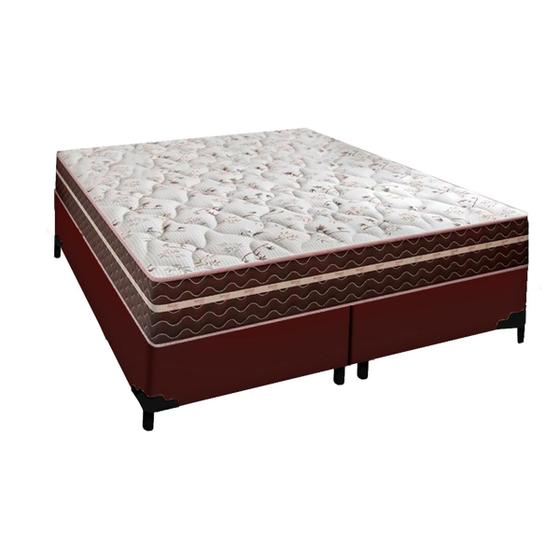 Imagem de Cama Box Berlim Marrom Queen Probel com Molas Superlastic
