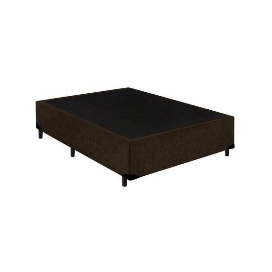 Imagem de Cama Box Blindado Viúva NK Camas Suede Marrom 40x128x188