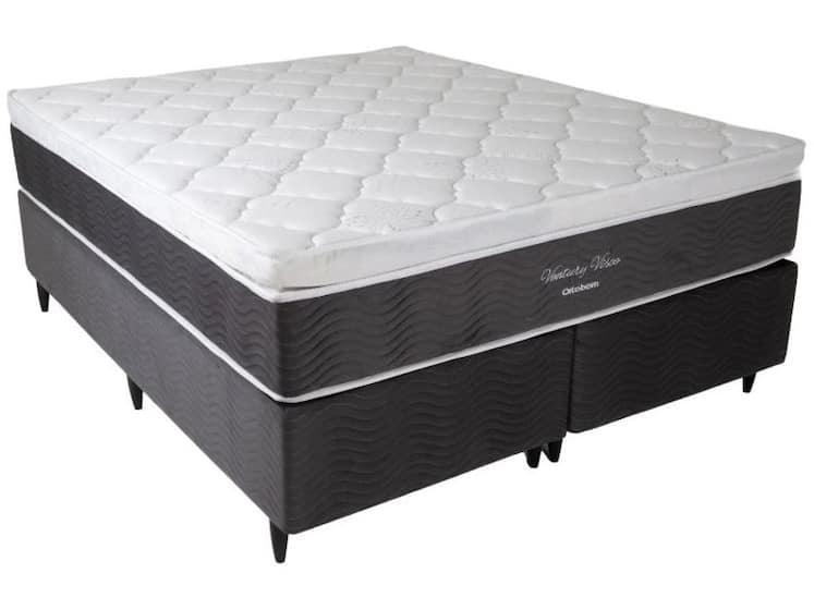 Cama Box (Box + Colchão) Queen Ortobom de Molas - Ensacadas 61cm de Altura Ventury