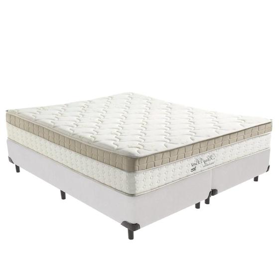 Imagem de Cama Box Branco e Colchão King King Best Anjos