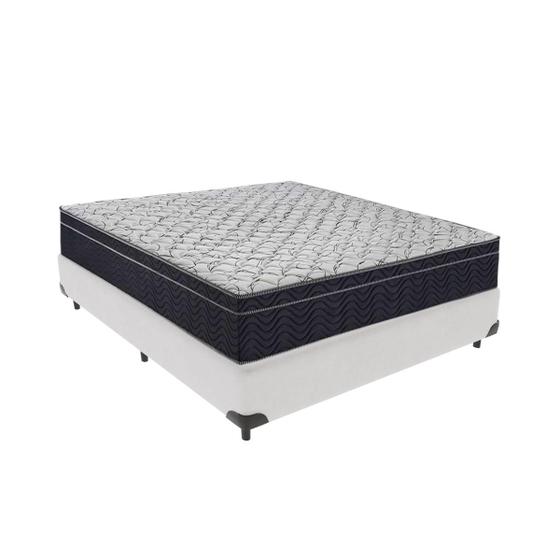 Imagem de Cama Box Branco e Colchão Víuvo Ortobom Extra Firme Airtech