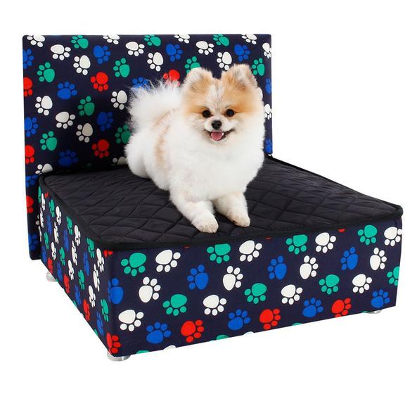 Imagem de Cama Box Caminha Pet Com Cabeceira Para Cachorros e Gatos Luxo - BF Colchões