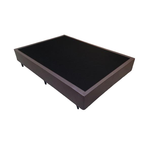 Cama Box Casal 138 Marrom Suede - Santo Box Menor preço em Cama Box Casal 138 Marrom Suede - Santo Box