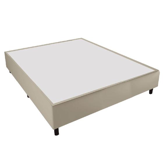 Imagem de Cama Box Casal 1,38m com 38cm de Altura Suede Prince Bege