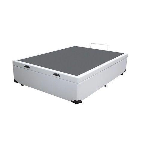 Cama Box Casal Baú Sintético Branco - 138x188x35 Menor preço em Cama Box Casal Baú Sintético Branco - 138x188x35