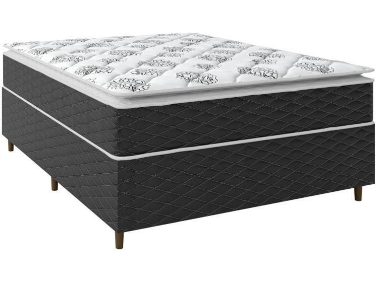 Cama Box Casal (Box + Colchão) Umaflex - de Mola Ensacada 51cm de Altura Duomo