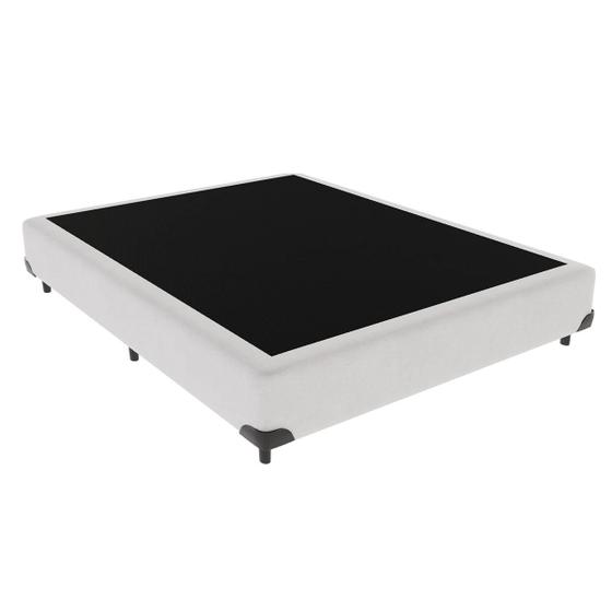 Imagem de Cama Box Casal Branca de Madeira 138cm KazaMix