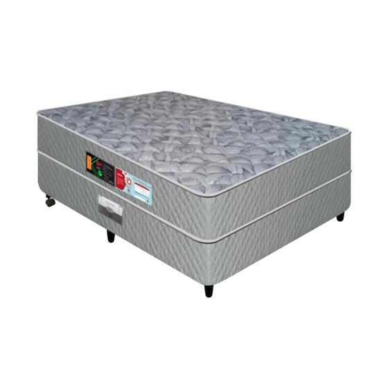 Imagem de Cama Box Casal Castor Sleep Max D33 138x188x45 + Box Castor Cinza