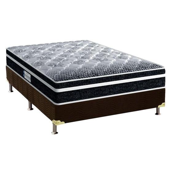 Imagem de Cama Box Casal: Colchão Anatômico Probel D33/EP Advanced Tech1500 Plus + Base CRC Suede Brown(138x188)