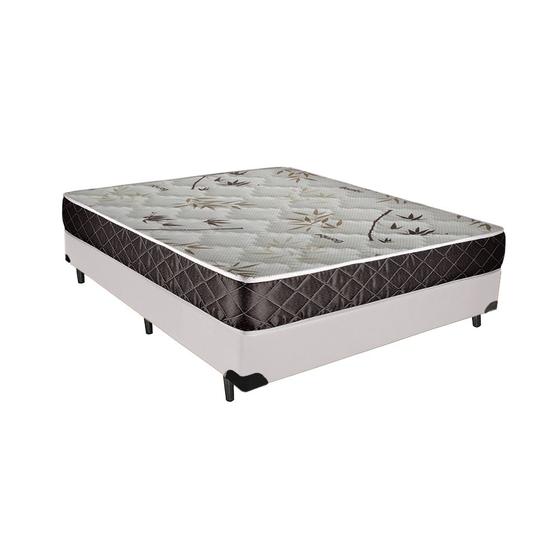 Imagem de Cama Box Casal Colchão Aylla Espuma D33 Acolchões + Box Sintético 62x138x188