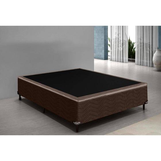 Imagem de Cama (Box Casal+Colchão D-33)138x188x20 Tecido:SuedeMarrom