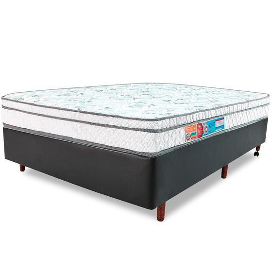 Imagem de Cama Box Casal Colchão D45 Espuma Ortopédico Firme Bf Colchões 138x188x58cm