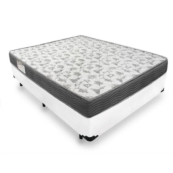 Imagem de Cama Box Casal + Colchão De Espuma D33 - Ortobom - ISO 100 138cm Branco