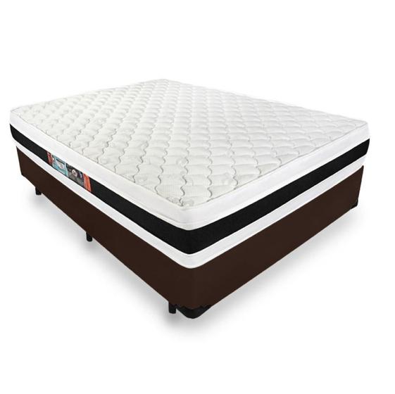 Imagem de Cama Box Casal + Colchão De Espuma D45 - Castor - Black White Double Face 138cm 