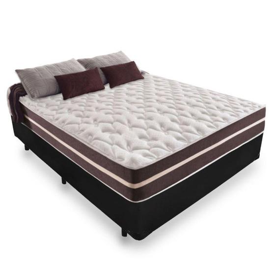 Imagem de Cama Box Casal + Colchão De Molas Prime Colchões Classic Superlastic 138x188x64 Preto