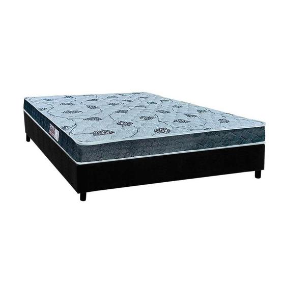 Cama Box Casal: Colchão Espuma D45 Orthoflex /EP Anatômico Cecina + Base CRC Suede Black(138x188) Menor preço em Cama Box Casal: Colchão Espuma D45 Orthoflex /EP Anatômico Cecina + Base CRC Suede Black(138x188)