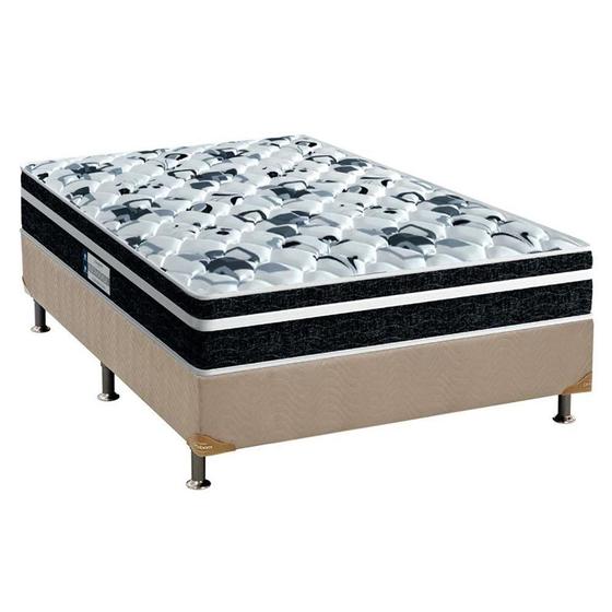 Imagem de Cama Box Casal: Colchão Espuma D45 Probel /EP Anatômico ProDormir Advanced Tech2000 Plus + Base CRC Suede Clean(138x188)