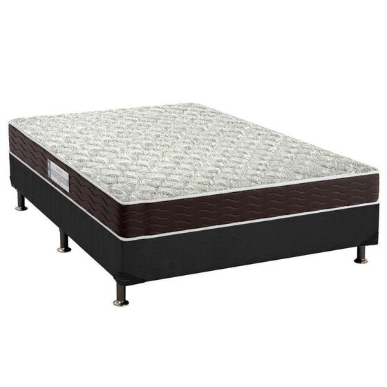 Imagem de Cama Box Casal: Colchão Espuma Probel D33 Advanced + Base CRC Suede Black(138x188)
