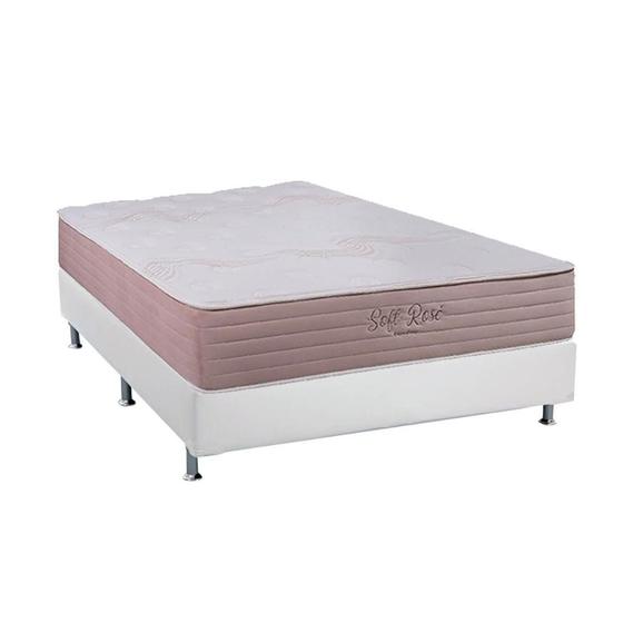 Imagem de Cama Box Casal: Colchão Molas MasterPocket Ensacadas Kappesberg Soft + Base CRC Courano White(138x188)