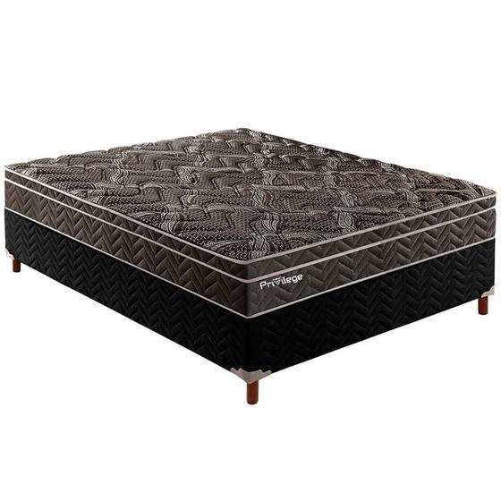 Cama Box Casal: Colchão Molas Paropas MasterPocket Ensacadas Previlege + Base CRC Rústico Black(138x188) Menor preço em Cama Box Casal: Colchão Molas Paropas MasterPocket Ensacadas Previlege + Base CRC Rústico Black(138x188)