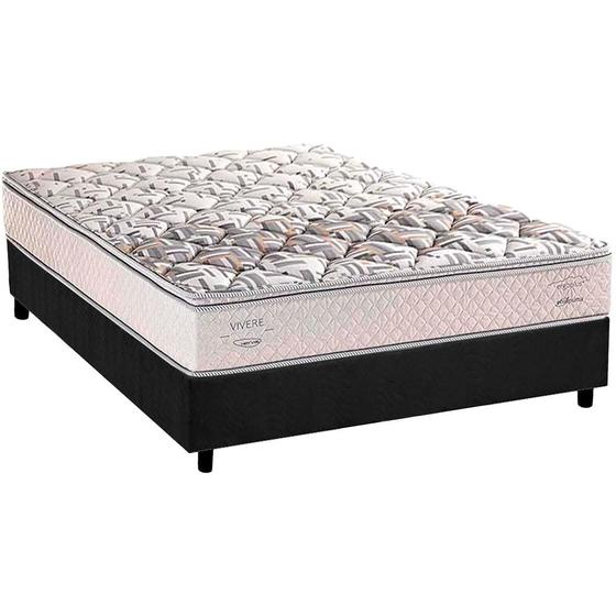 Imagem de Cama Box Casal + Colchão Ortopédico Herval Ag65 Ergoplus C1604 138x188x65