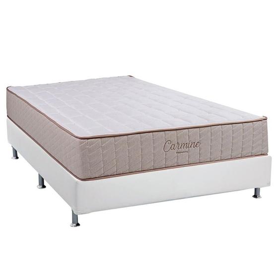 Imagem de Cama Box Casal: Colchão Ortopédico Kappesberg D33/EP Anatômico Carmine + Base CRC Courano White(138x188)