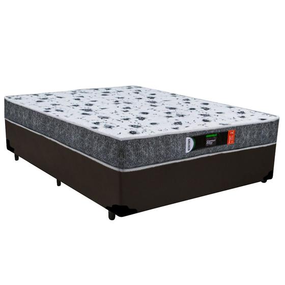 Imagem de Cama Box Casal + Colchão Ortopédico Resistente Pró D28 Prime Colchões 138x188x60 Marrom