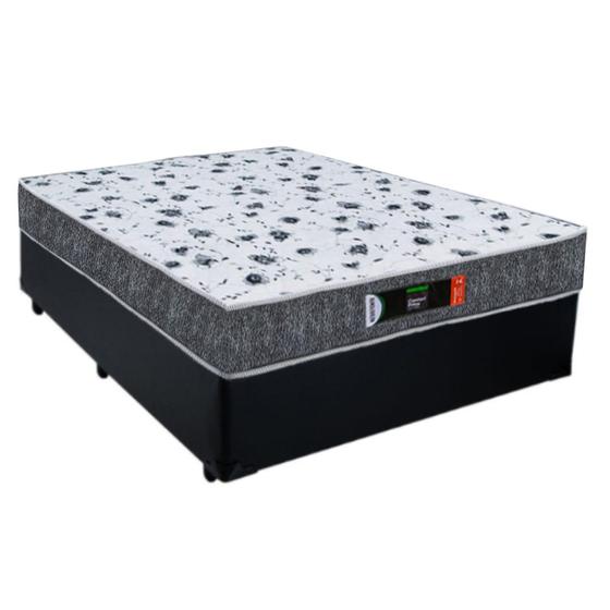 Imagem de Cama Box Casal + Colchão Ortopédico Resistente Pró D28 Prime Colchões 138x188x60 Preto