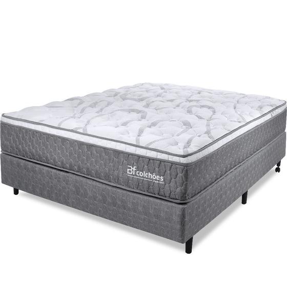 Cama Box Casal Colchão Smart Spring Mola Ensacada e Pillow Top de Espuma Viscoelástico 138x188x61cm - BF Colchões Menor preço em Cama Box Casal Colchão Smart Spring Mola Ensacada e Pillow Top de Espuma Viscoelástico 138x188x61cm - BF Colchões
