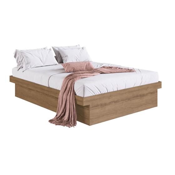 Imagem de Cama Box Casal com Baú CB1140 190x140cm Haste Articulável de Aço Mel - Art In Móveis