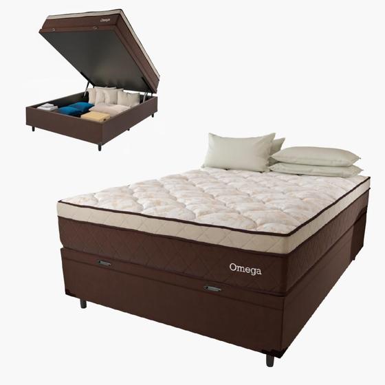 Cama Box Casal Com Baú Colchão Magnético Massageador Omega 138x188x26cm Marrom é ruim? Cama Box Casal Com Baú Colchão Magnético Massageador Omega 138x188x26cm Marrom é boa?