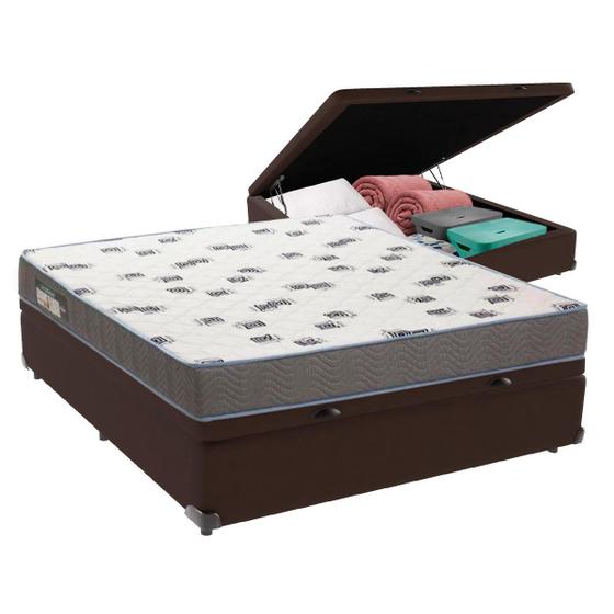 Imagem de Cama Box Casal com Bau Ortobom D33 Light Bege