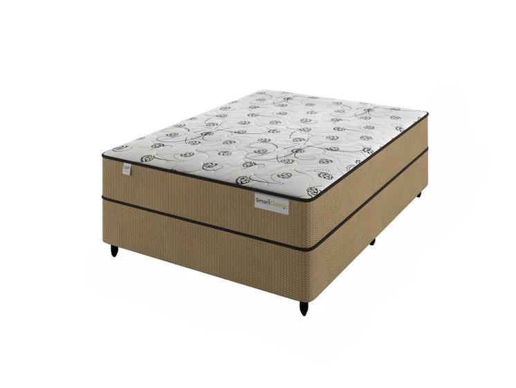 Imagem de Cama Box Casal Molas Ensacadas Smart Classic Bege 138x188x22 Plumatex