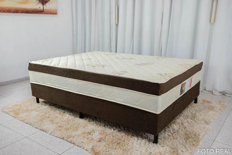 Imagem de Cama Box Casal Nosso Sonho Marrom Conjugado 755x135x188cm