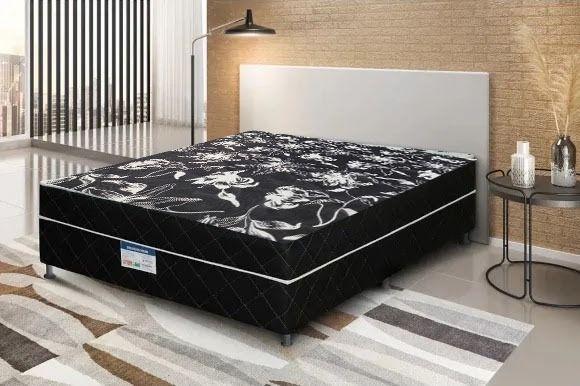 Imagem de Cama Box Casal Ortopédica Colchão Unificado 188x138x43