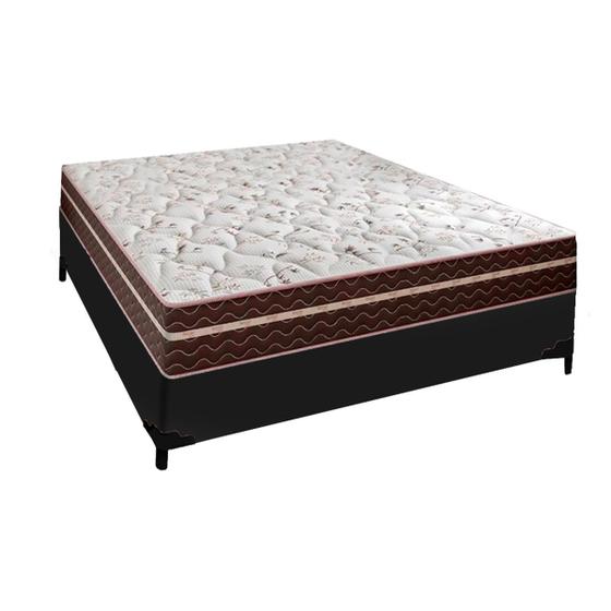 Imagem de Cama Box Casal Preta Probel com Molas Superlastic Berlim