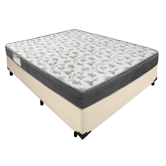 Imagem de Cama Box Casal Sintético + Colchão De Espuma D33 - SerenePrime - 138cm