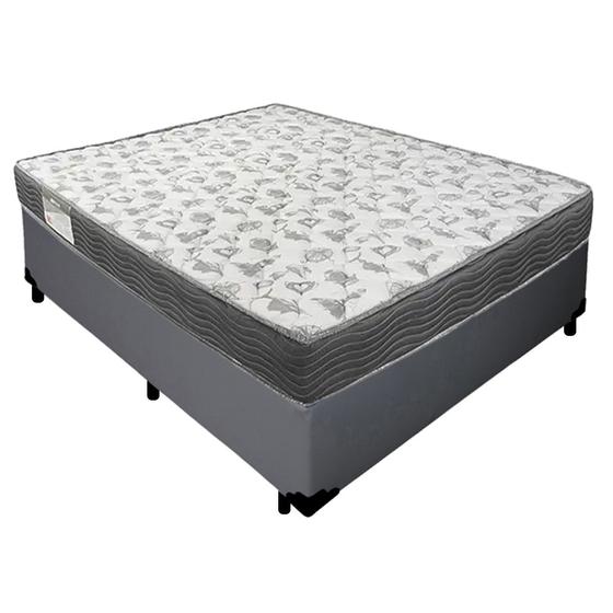 Imagem de Cama Box Casal Sintético + Colchão De Espuma D33 - SerenePrime - 138cm
