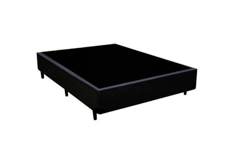 Imagem de Cama Box Casal Sintético Preto com Colchão Espuma D33 Marrocos 30cm