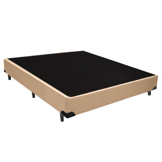 Imagem de Cama Box Casal Sintético SerenePrime Bege 138x188x40