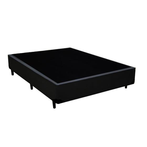 Imagem de Cama Box Casal Suede Extremo Reforçado HomeQueen Preto 40x138x188