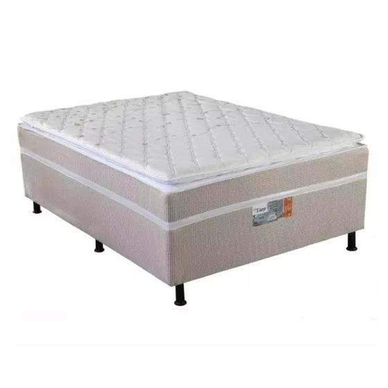 Cama Box Casal Super Luxo Premium 138x188x50 c/ Pillow Menor preço em Cama Box Casal Super Luxo Premium 138x188x50 c/ Pillow