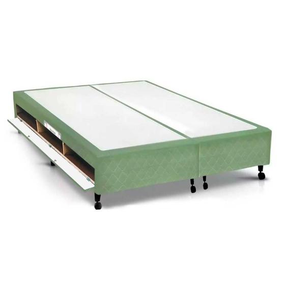 Imagem de Cama Box Closet King  Poli Tecido Green (193x203x27) - Castor