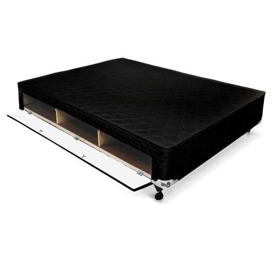 Imagem de Cama Box Closet Queen Poli Tecido Black (158x198x23) - Castor