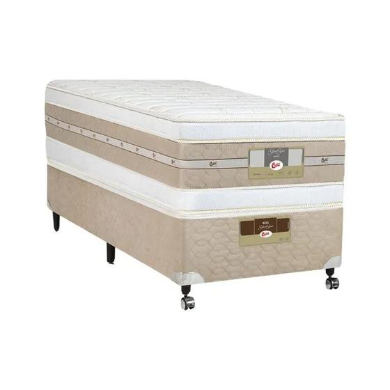 Imagem de Cama box (colchão + box)  Castor Silver Star Air Double Face Solteiro 0,88x1,88x0,74